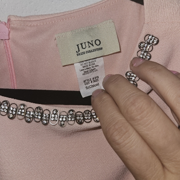 Juno Dress Collection Formal Long Evening Gown With Tulip Hem Size Small - Picture 3 of 8